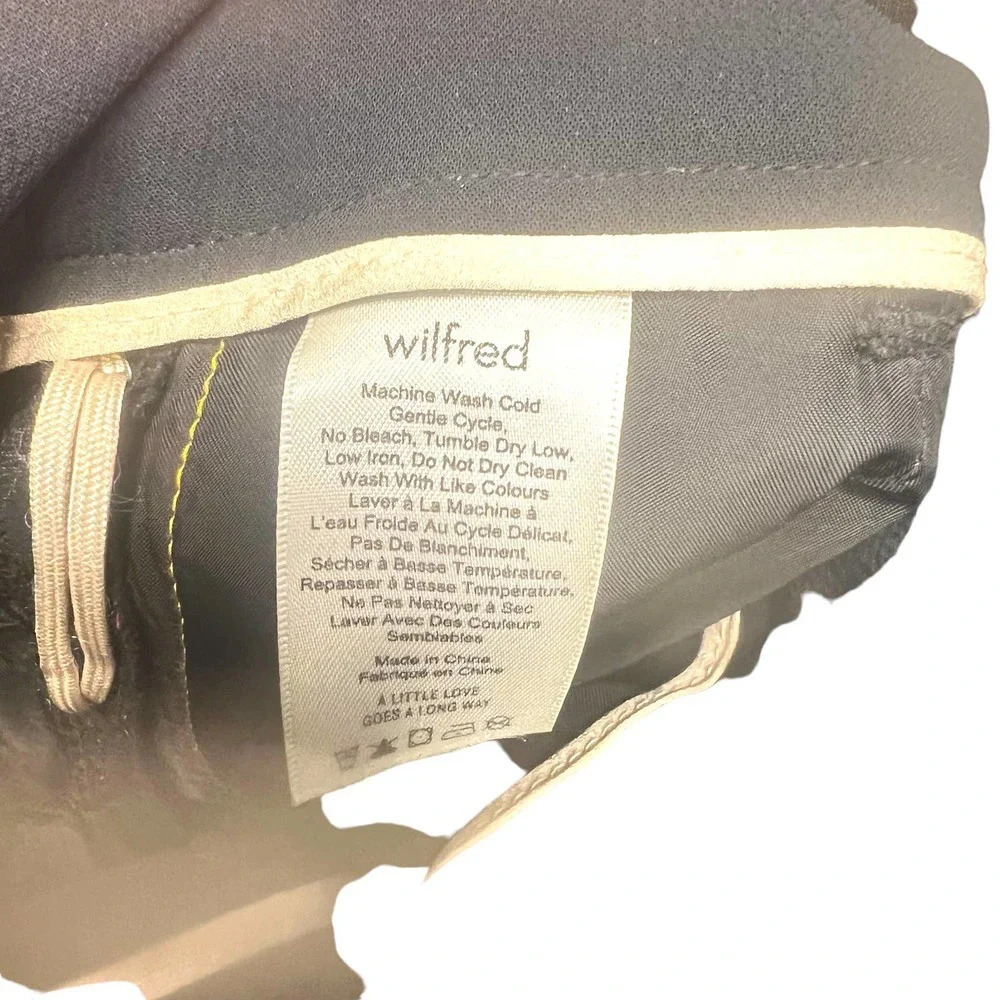 Aritzia Wilfred Jallade Trouser Pants Black Blue Yellow Stripe Size 0 - Picture 8 of 9